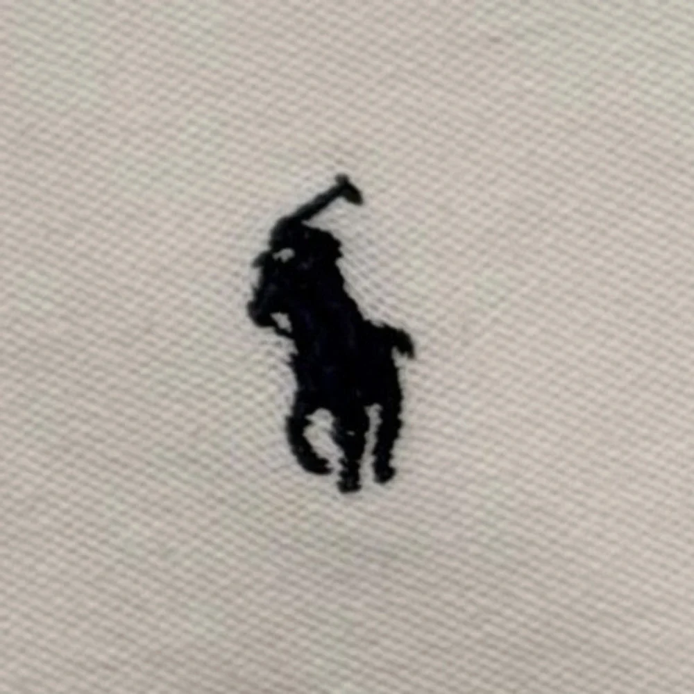 Vintage Polo Ralph Lauren Crewneck Shirt Men Large White Heavy Pique Cotton Pony